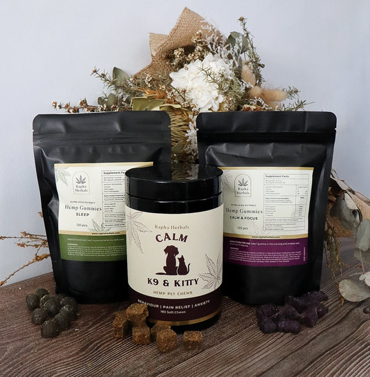 Sleep/Calm refill bags + Calm K9 & Kitty refill jar