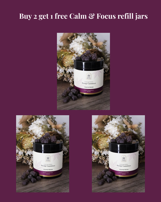 Buy 2 get 1 free Calm & Focus refill jars