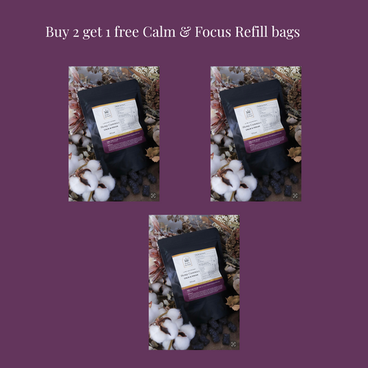 Buy 2 get 1 free Calm & Focus Refill packs