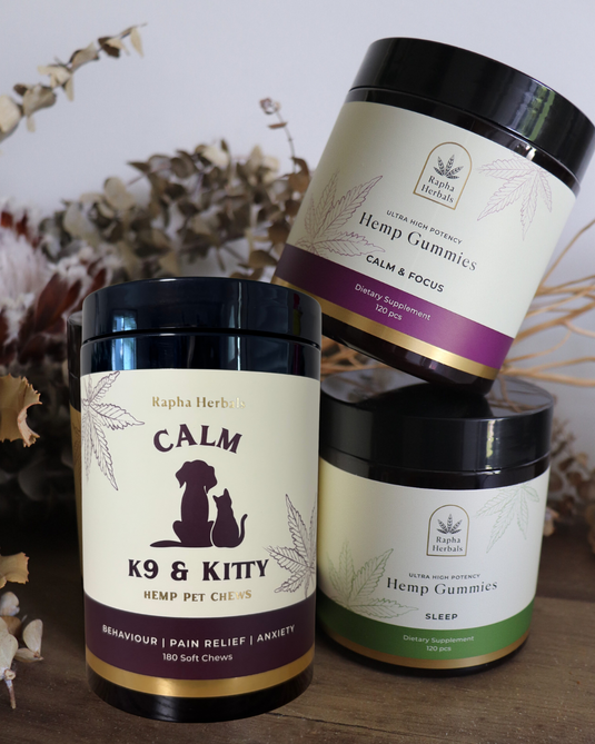 Sleep & Relief, Calm & Focus and Calm K9 Refill Jars