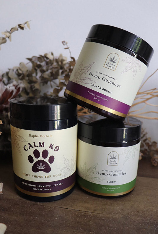 Sleep & Relief, Calm & Focus and Calm K9 Refill Jars